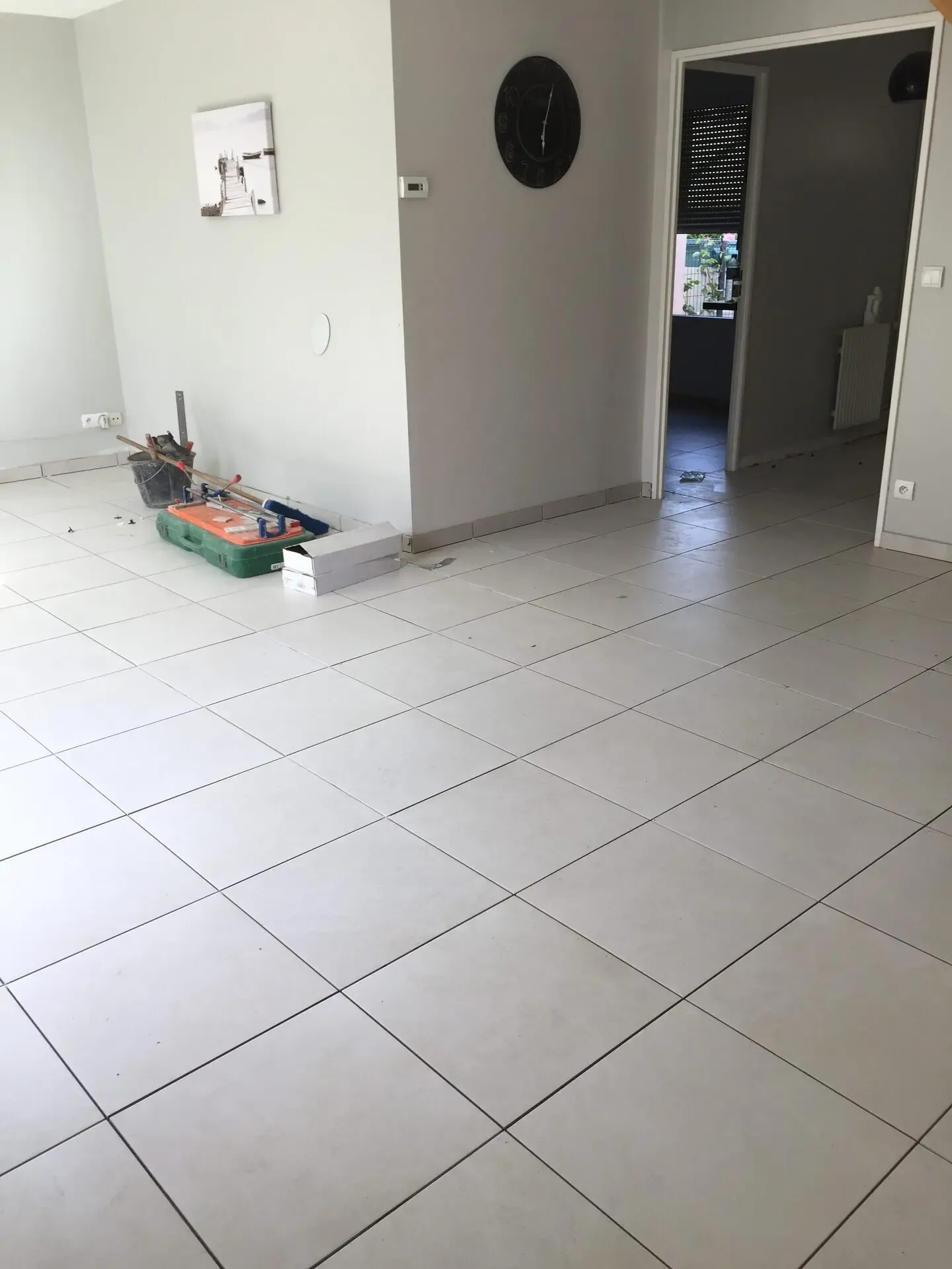 Démontage d'un arbre en cours